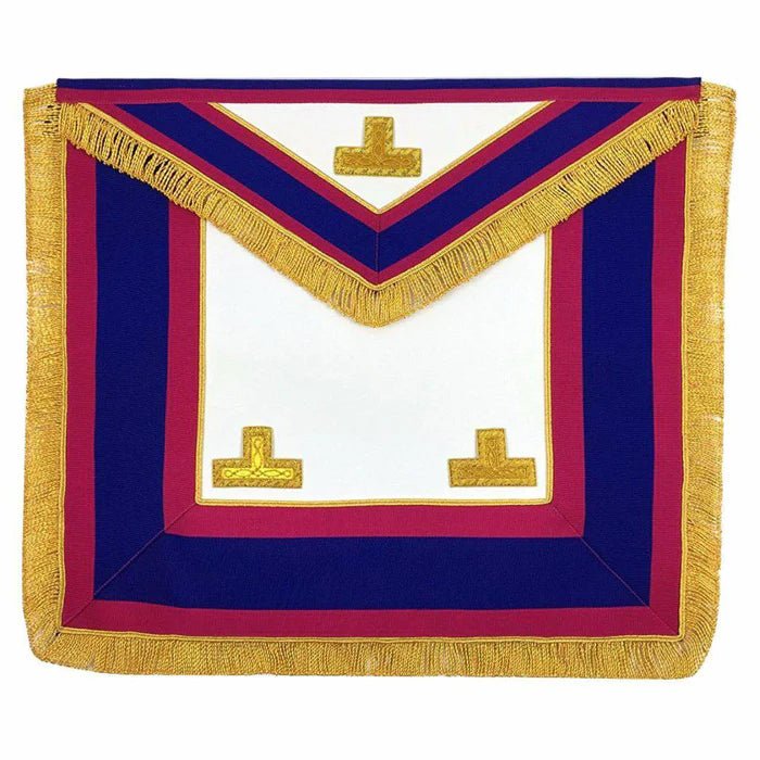 Provincial Mark English Regulation Apron - Pink & Blue with Gold Fringe - Luxe Regalia