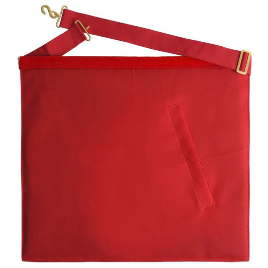 Red Velvet & Gold Embroidery High Priest Apron - Royal Arch Chapter - Luxe Regalia