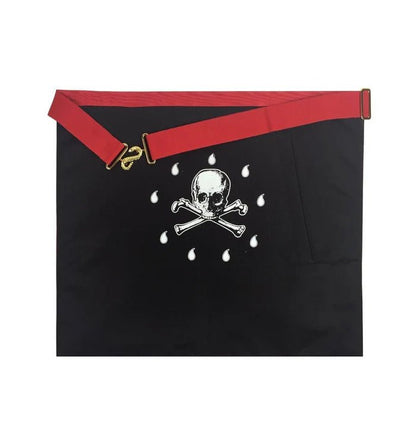 Scottish Rite Apron - White & Red Moire Ribbon - Luxe Regalia