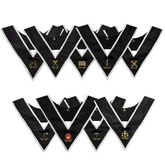 Set 9 Grand Officers Collars - 30° degree AASR - Luxe Regalia