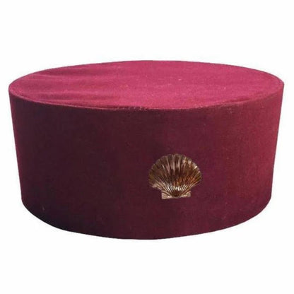 St. Thomas of Acon Crown Cap - Maroon Velvet with Shell - Luxe Regalia