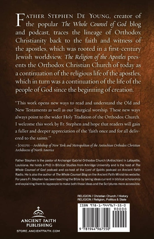 The Religion of the Apostles: Orthodox Christianity in the First Century Paperback - Luxe Regalia