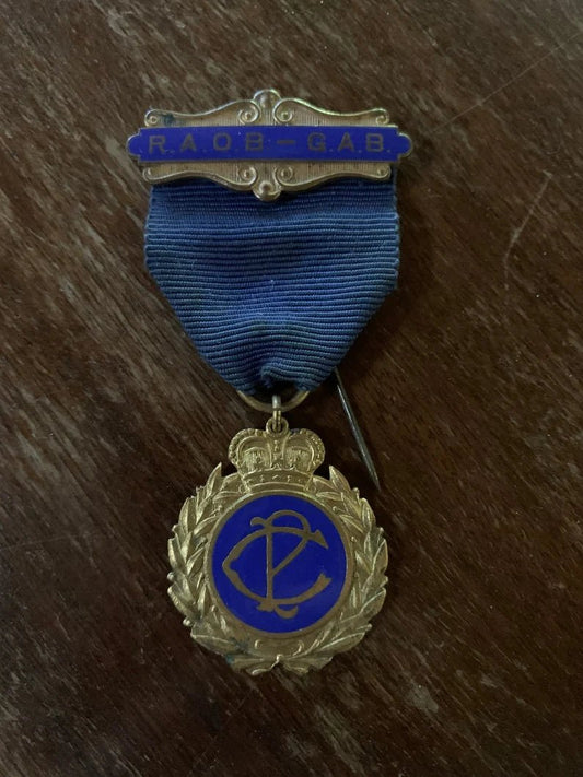 Vintage Breast Badge R.A.O.B G.A.B 1951 Lodge Brooklyn No.250 Royal Antediluvian Order of Buffaloes Grand Australasian