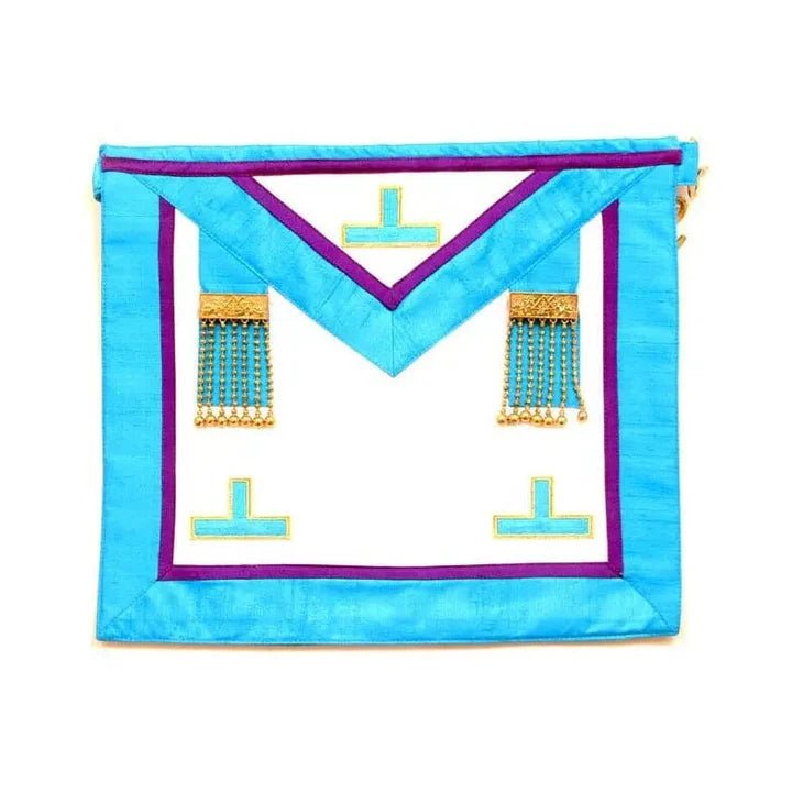 Worshipful/Past Master Apron - 3 Taus/Tassels - Memphis Misraim - Luxe Regalia